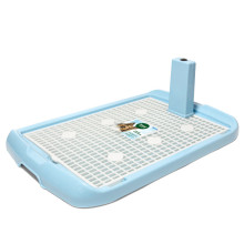 Туалет для собак со столбиком Лужайка M, голубой, 700*470*40мм, серия HYGIENE, Triol