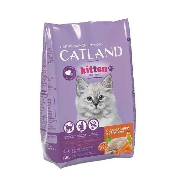 Корм Catland для котят с домашней курицей 350 гр: идеальное питание вашего питомца!