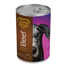 Тамаша ақшақша адамдар 400 грамм говядинадан жасалған ит консерваларының ересімен.