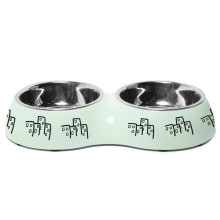 Металдық қос миска, пластиктен жасалған "Қала" астында, 2*0,22л, Triol