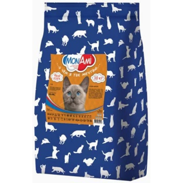 МОНАМИ сухой корм для кошек МЯСНОЕ АССОРТИ 10кг: идеальное питание вашего питомца