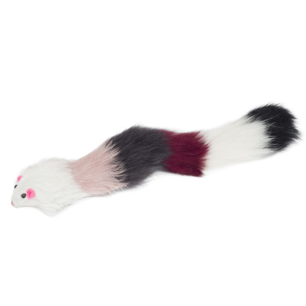 Игрушка для кошек "Мышь-погремушка разноцветная", 220-230мм (пакет 24шт.), Triol