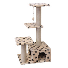 Игровой комплекс для кошек с 3 площадками разноцветный