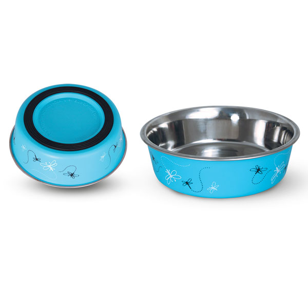 Металлическая миска "Стрекоза" от Triol, объем 0,45л