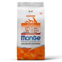 Сухой корм для щенков всех пород Monge Dog Speciality Line Monoprotein утка, рис, картофель 2,5 кг