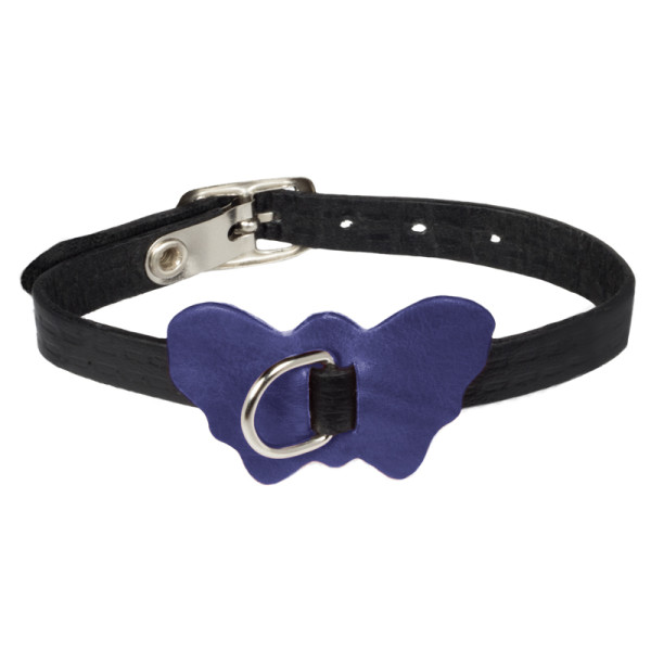 Ошейник-мини кожаный Бабочка,  10мм*250мм, Gamma