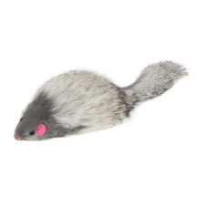 Игрушка для кошек Мышь серая с пищалкой, 70-75мм (уп.3шт.), Triol