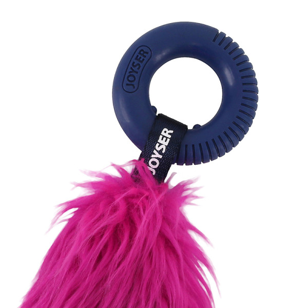 Көптергіштер үшін JOYSER компаниясының қысқышпен және каучуктан жасалған жүзікпен игрушка, қызыл, 20 см