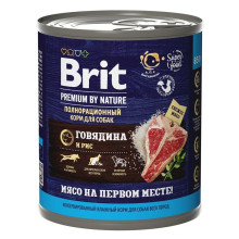 Brit premium by nature консервы с говядиной и рисом