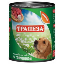 Трапеза консервы для собак с ГОВЯДИНОЙ 350г