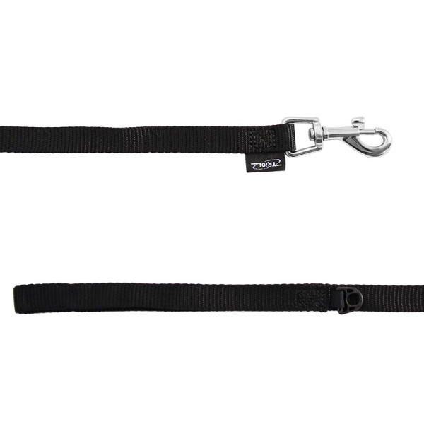 Нейлоновый поводок "Стандарт" M: черный, 20*1200мм от Triol