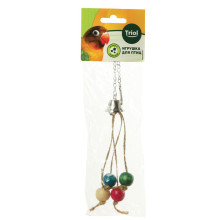 Игрушка для птиц "Колокольчик с шариками", 200*50мм