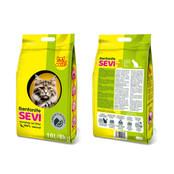 SEVI Наполнителя бентонитового комкующегося Лимон 10 л/ 8 кг туралы шолу: