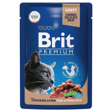 Brit premium с куриной печенью для стерилизованных кошек