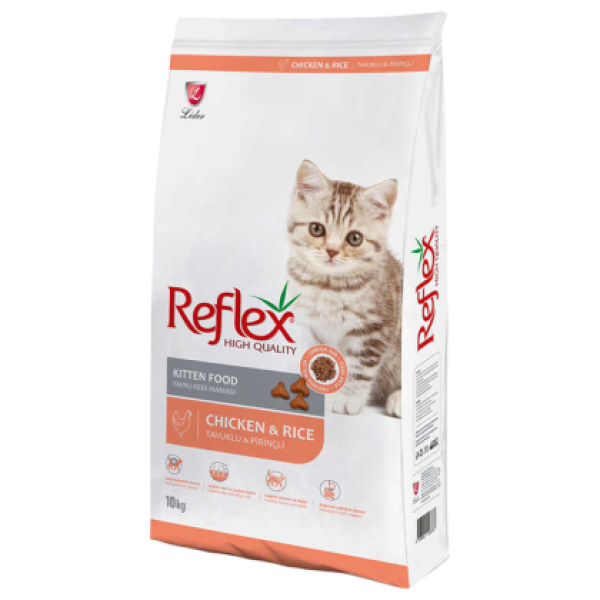 Корм REFLEX для котят с курицей и рисом 10 кг: полезное питание для вашего малыша