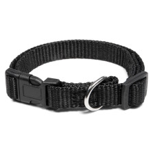 Ошейник нейлоновый для собак Эталон S, черный, 15*250-400мм