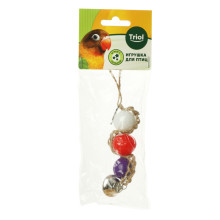 Игрушка для птиц "Шарики с колокольчиком", 180*30мм