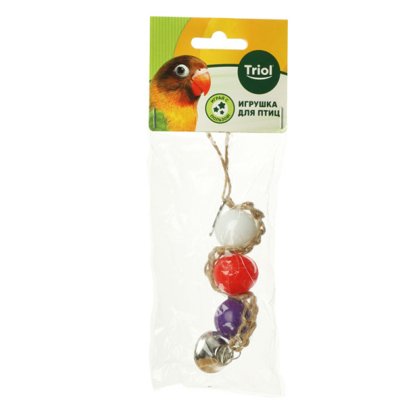 Игрушка для птиц "Шарики с колокольчиком" - развлечение для вашего пернатого друга!