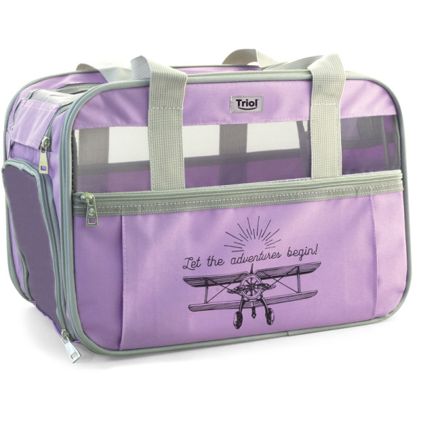 Сумка-переноска "Техно" для животных, серия TRAVEL, сиреневая, 400*250*280мм, Triol