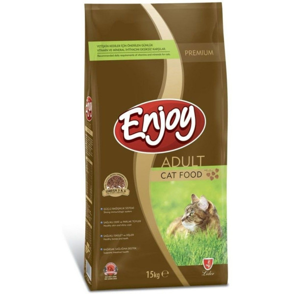 Наслаждайтесь взрослым кормом для кошек ENJOY с курицей 15 кг