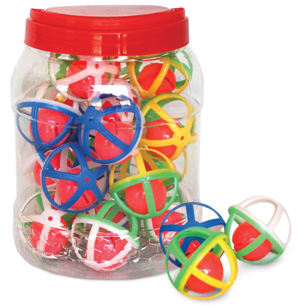 Игрушка для кошек Мяч с колокольчиком, d50мм (банка 20шт.), Triol