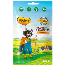 Мямс кот Федор "Фермерская ярмарка" хрустағыш подушечкілері мен домбыра паштеті - 50 г, 25 шт