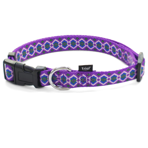 Нейлоновый ошейник Triol "Сирень" S, фиолетовый - стильный и удобный выбор для вашего питомца