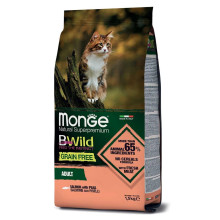 Monge bwild cat grain free salmone con piselli