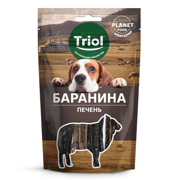 Лакомство для собак PLANET FOOD Печень баранья, 50г, Triol