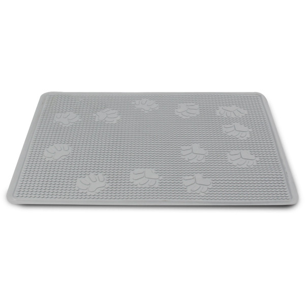 Коврик для кошачьего туалета прямоугольный "Следы", серый,  430*330мм, серия HYGIENE, Triol