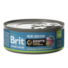 Brit premium by nature консервы ассорти из птицы с потрошками