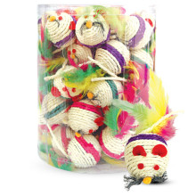 Игрушка для кошек "Шарик-мышь", d45мм (туба 48шт.)