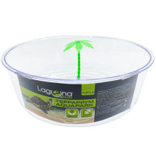 Террариум Aquapark открытый круглый для черепах d220*80мм, белый