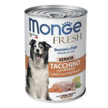 Monge dog fresh chunks in loaf turkey senior