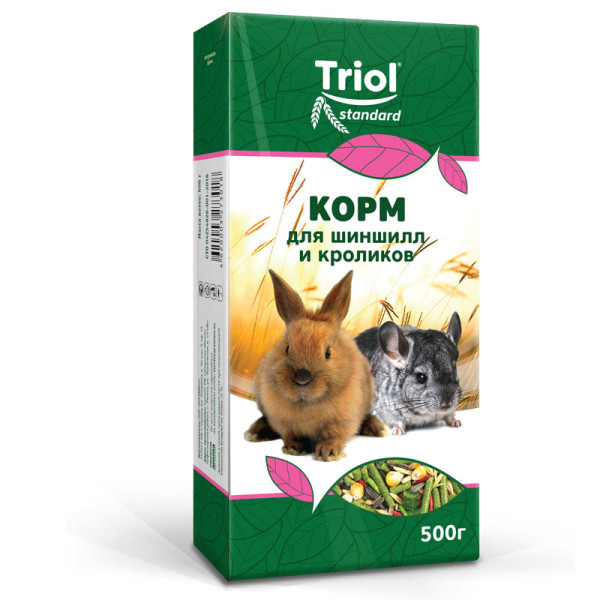 Корм для шиншилл и кроликов, 500г: обзор Тriol Standard