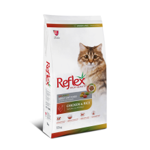 REFLEX ADULT CAT FOOD GOURMET CHICKEN AND RICE для привередливых кошек с курицей и рисом 15 кг