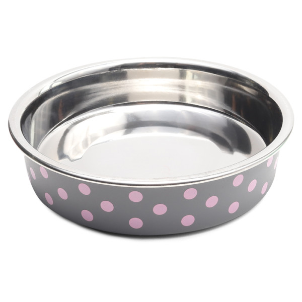 Металлическая миска "Горошек" от Triol: объем 0,25л