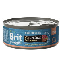 Brit premium by nature консервы с ягненком и гречкой