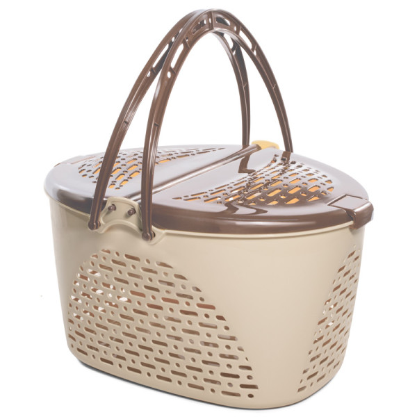 1040-2 жануарларға арналған S переноска, овалды, беж, 400*305*230мм, Triol