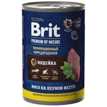 Консервы для щенков всех пород Brit Premium by Nature индейка 410 г