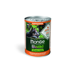 Консервы для щенков Monge Dog BWild Grainfree с уткой, тыквой и кабачком 400 г