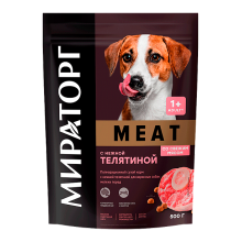Мираторг meat полнорационный сухой корм с нежной телятиной для взрослых собак мелких пород