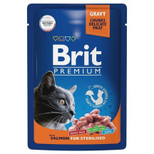Brit premium с лососем для стерилизованных кошек