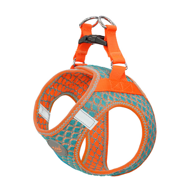 Мягкая шлейка-жилетка "Нео" L с элементами светоотражения в голубом цвете от Triol