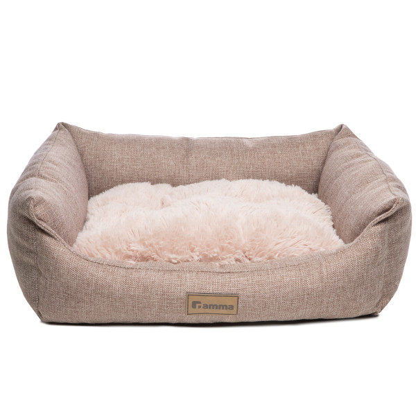 Лежанка прямоугольная "Миндаль" M, бежевая, 600*470*180мм, Gamma