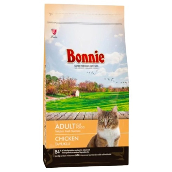 Корм для взрослых кошек BONNIE с курицей 1.5 кг