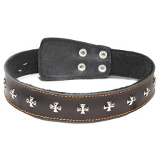 Ошейник кожаный на синтепоне Орден, 45*700мм
