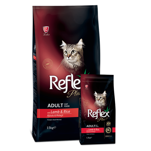 Reflex plus with lamb and rice for cats - Полноценный сбалансированный сухой корм с ягненком и рисом для кошек всех пород