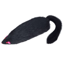 Игрушка для кошек Мышь черная с пищалкой, 130-140мм (уп.1шт.), Triol