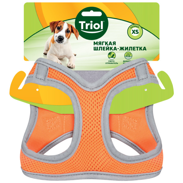 Шлейка-жилетка Triol оранжевая XS - идеальный выбор!